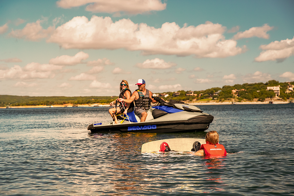A man and a women on a sea-doo
